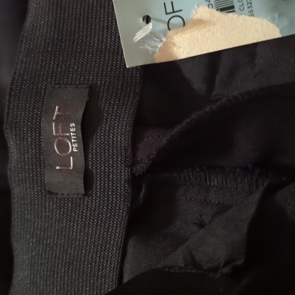 NWT ANN TAYLOR LOFT PETITES HUGH WAIST 0P BLACK ANKLE PANT - Picture 6 of 10